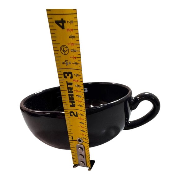 2 Sets Espresso Cups Saucers Waechtersbach Germany Black Glossy Ceramic Vintage - Picture 6 of 8